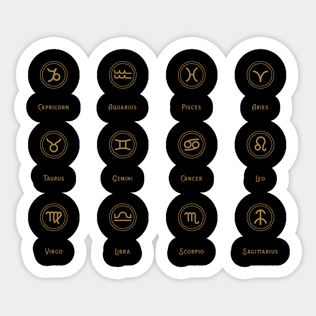 The Zodiac Sticker by calebfaires